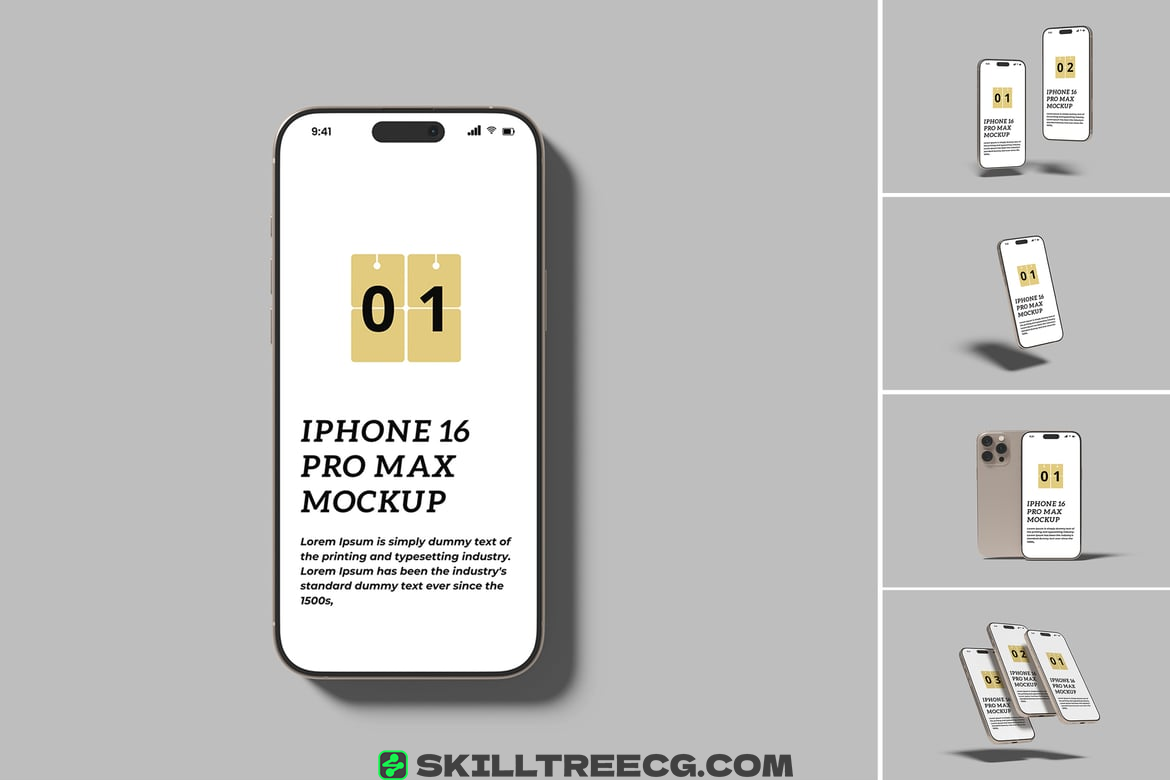 iPhone 16 Pro Max Mockup（481569）-技能树